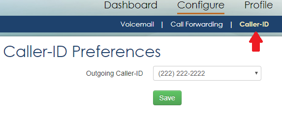 caller ID preferences